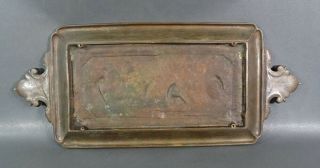 19c.  Antique French E.  Robert Signed Bronze Bas - Relief Nude Scene Wall Plaque Tray 12