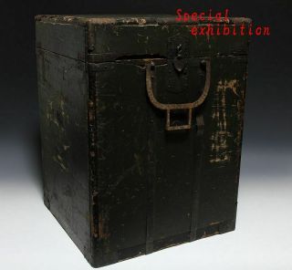 Japan Antique Edo Big Yoroi Box Hitsu Kabuto Koshirae Armor Katana Samurai Case