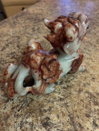 Chinese Jade Dragon Figure Hand Carved 6