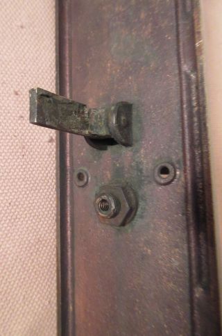 HUGE antique solid bronze ornate industrial Gothic religious church door handle 11