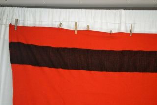 blanket wool red black stripe 63x88 lodge camp antique 1900 2