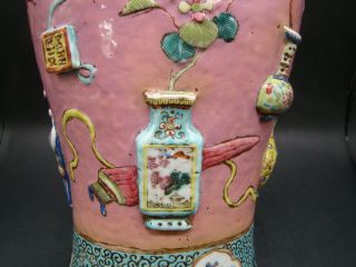 Chinese 1920 ' s decorated big famille rose vase u9241 10