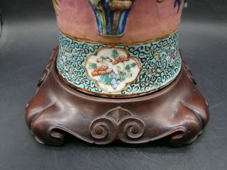 Chinese 1920 ' s decorated big famille rose vase u9241 12