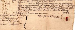 1761,  Canterbury,  Hampshire,  Williams family,  Capt.  Jeremiah Clough signed 2