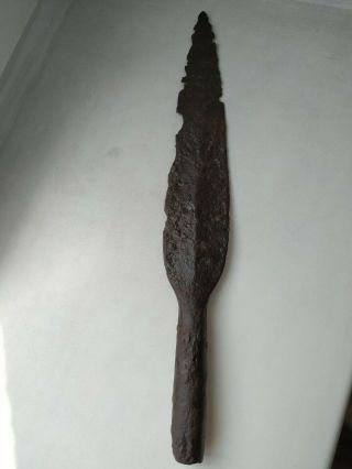Roman Era Iron Spear Head 34 Cm