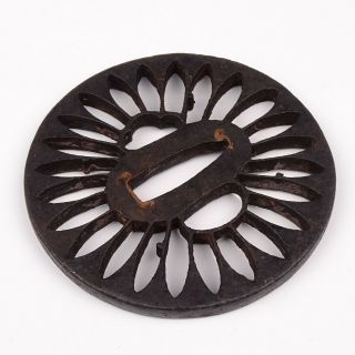 Antique Japanese Sword Iron Tsuba,  18th or 19th Century (6) 4