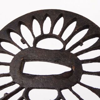 Antique Japanese Sword Iron Tsuba,  18th or 19th Century (6) 7