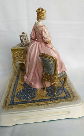 Porcelain figurine a Capodimonte of a female pianist signed A.  Borsato Italy 7