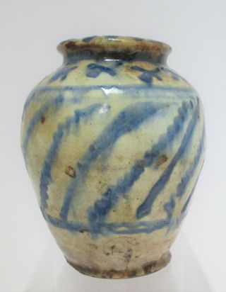 Antique Pottery Oil Jar,  Safavid or Manluk Dynasty,  1 4