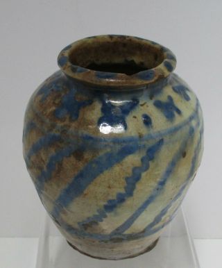 Antique Pottery Oil Jar,  Safavid or Manluk Dynasty,  1 6