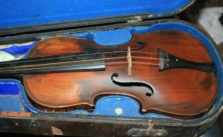 Old antique full size violin with case all needs repairing 3