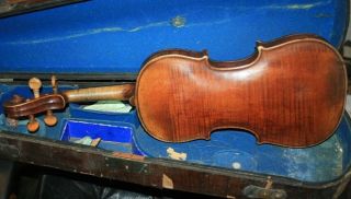 Old antique full size violin with case all needs repairing 4