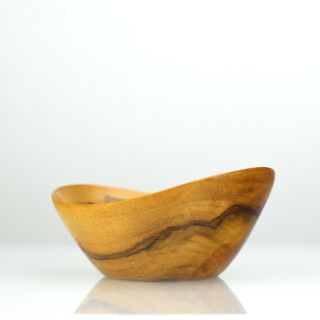 Vintage Biomorphic Scandinavian Teak Wood Nut / Snack Bowl Mid Century Modern