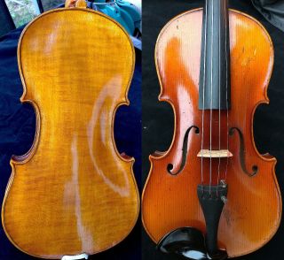 Fine 4/4 Antique Violin Lab: Enrico Politi 19th Aubert Virtuose Fiddle 小提琴 скрип
