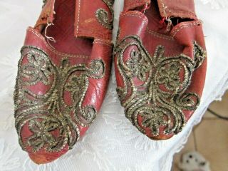 Antique Chinese Shoes with Embroiderd & Inlaid Wooden Platforms 11