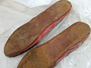 Antique Chinese Shoes with Embroiderd & Inlaid Wooden Platforms 12