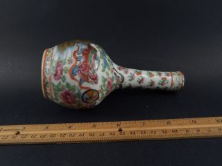 Antique Chinese Export Famille Rose Vase Possibly Clobbered in Europe or Canton? 3