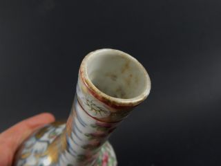 Antique Chinese Export Famille Rose Vase Possibly Clobbered in Europe or Canton? 5