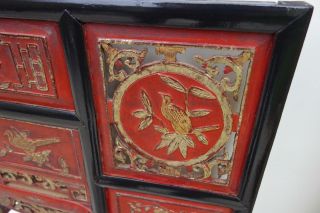 Chinese Antique Carved of Wedding Bed,  Partially Gilded Wth Gold Leaf 19c 10