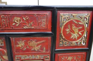 Chinese Antique Carved of Wedding Bed,  Partially Gilded Wth Gold Leaf 19c 7