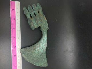 Very Old Roman Bronze Lion Head ancient old Antique Axe 5