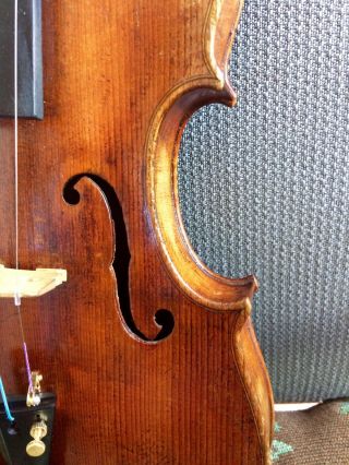 Old antique unlabeled Italian French German 4/4 violin c.  1900 10