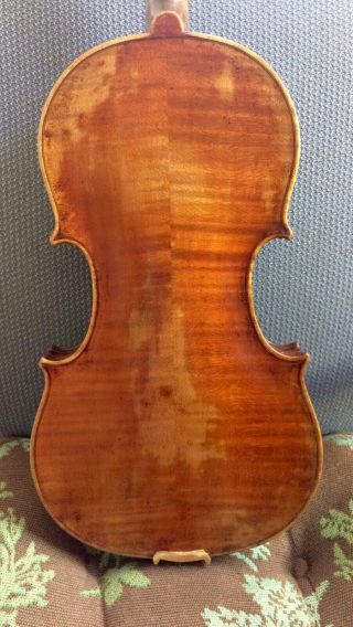 Old antique unlabeled Italian French German 4/4 violin c.  1900 2