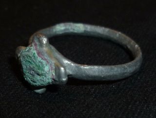 Knight Templar Silver RING with CROSS and STONE GEM Circa 11th - 12th Century AD 7