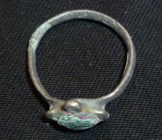 Knight Templar Silver RING with CROSS and STONE GEM Circa 11th - 12th Century AD 8