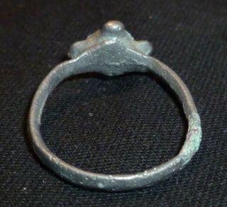 Knight Templar Silver RING with CROSS and STONE GEM Circa 11th - 12th Century AD 9