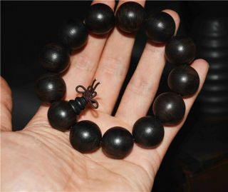 VIETNAM PRAYER BEADS MALA AGARWOOD BRACELET OUD BLACK SINKING ALOESWOOD 4