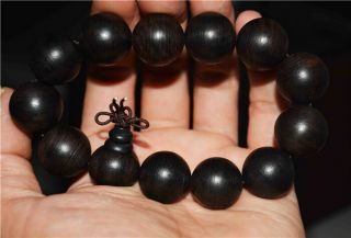 VIETNAM PRAYER BEADS MALA AGARWOOD BRACELET OUD BLACK SINKING ALOESWOOD 8