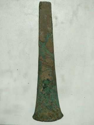 Ancient Bronze Early Celtic Axe Long