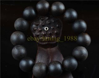 VIETNAM BEADS KING OF AGARWOOD BRACELET OUD BLACK KINAM KYNAM GAHARU 18 3