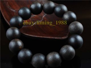 VIETNAM BEADS KING OF AGARWOOD BRACELET OUD BLACK KINAM KYNAM GAHARU 18 6