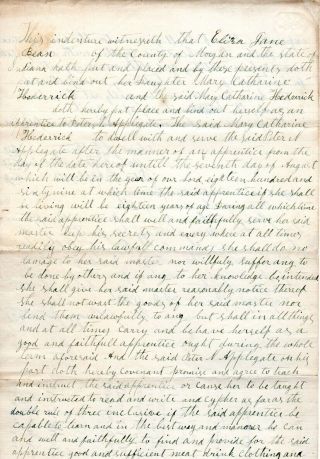 1855,  Indiana,  Group Of Three Apprenticeship Agreements,  Children Put To Work