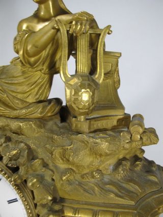 19th C French gilt bronze clock structure D8548 5