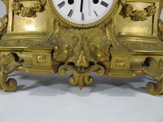 19th C French gilt bronze clock structure D8548 6