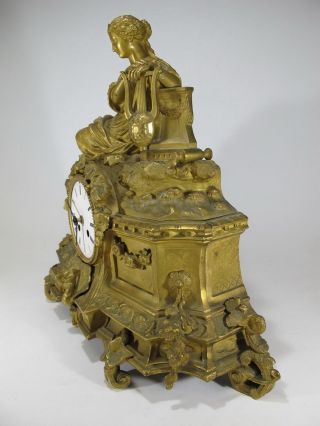 19th C French gilt bronze clock structure D8548 7