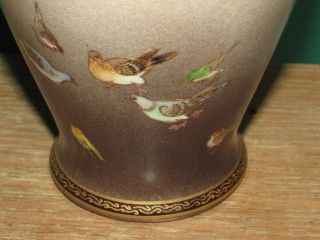 Antique Japanese Satsuma Vase with Rooster and Bird Decoration Signed 6