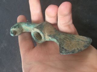Rare Ancient Luristan Zoomorphic bird Large Bronze Axe Head c1200BC 3
