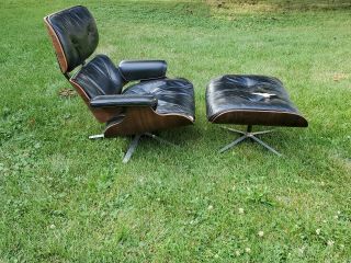 Vintage Herman Miller Eames Lounge Chair and Ottoman.  Needs Some TLC 2