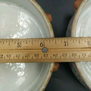 Antique Chinese Famille Rose Porcelain Stacking Container Bowls Dishes 10