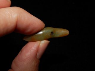 Authentic Pre - Columbian Jade Pendant Bead,  Very Rare Carved Bead,  Costa Rica 8