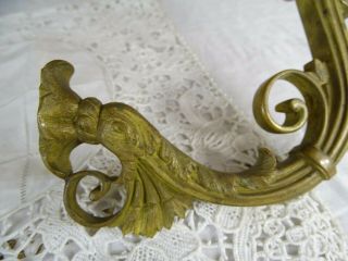 Antique Pair Solid Gild Bronze Coat Hat Hangers Hooks - Dragons Chiselled 6