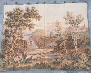 Antique French Tapestry,  Love Scene,  Chateau 109 By 139 Cm