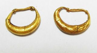 Zurqieh - As13522 - Ancient Roman Gold Earrings.  100 - 200 A.  D