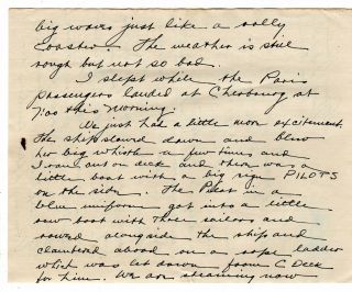 1932 Handwritten Trip Diary SS Hamburg 32pg On board GREAT Description Pittsburg 4
