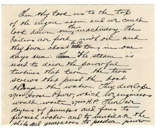1932 Handwritten Trip Diary SS Hamburg 32pg On board GREAT Description Pittsburg 8
