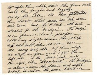 1932 Handwritten Trip Diary SS Hamburg 32pg On board GREAT Description Pittsburg 9